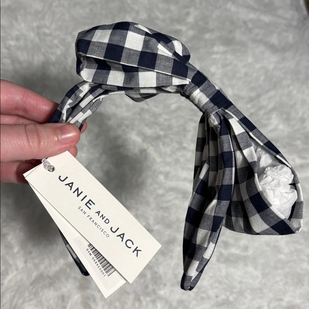 New Janie & Jack Blue And White Bundle Of 2 Headbands One Size
